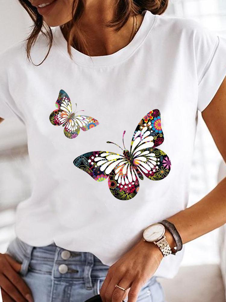 T-shirt AliExpress Amazon Independent Station Kortærmet til kvinder