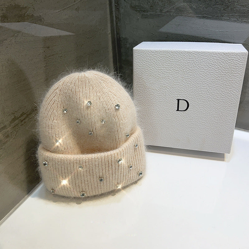 Autumn-Winter Warm And Thickening Trend All-match Sweet Knitted Toque