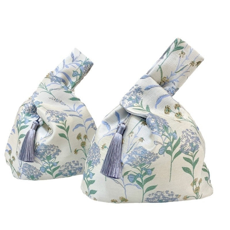 Chinese Style Gift Bag Bridesmaid Return Gift Hand-held Gold Silk Jacquard Gift Wedding Candies Box