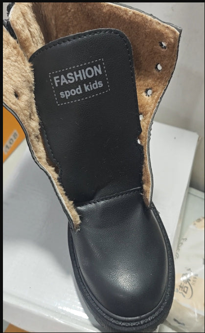 British Style Martin Boots Winter Plus Velvet Thick Cotton Shoes