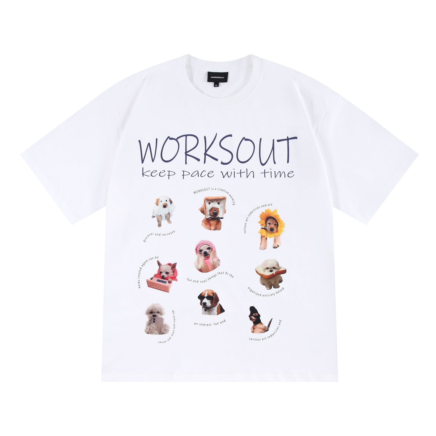 Pet Puppy Printed Short Sleeve Retro T-shirt