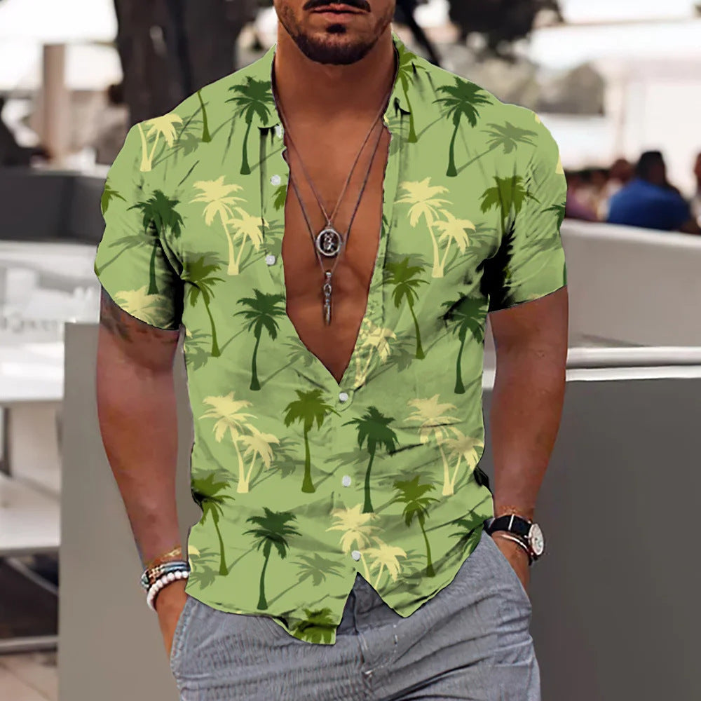 Men's Hawaiian Shirt Fashionable Casual Top