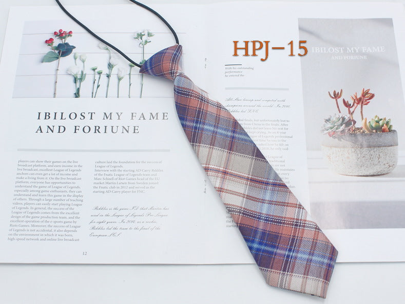Japanese College Jk Plaid Tie Free Style