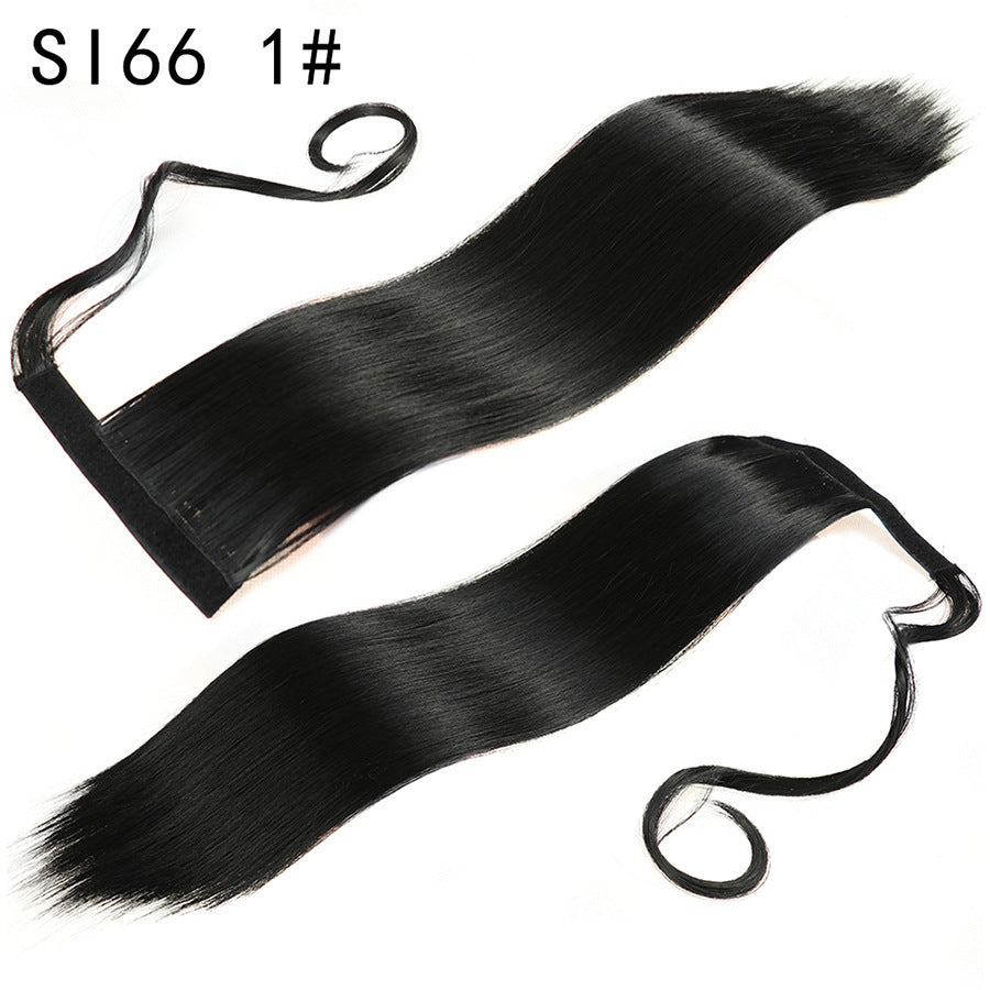 Long Straight Synthetic Wig With Headband For Womens Ponytail