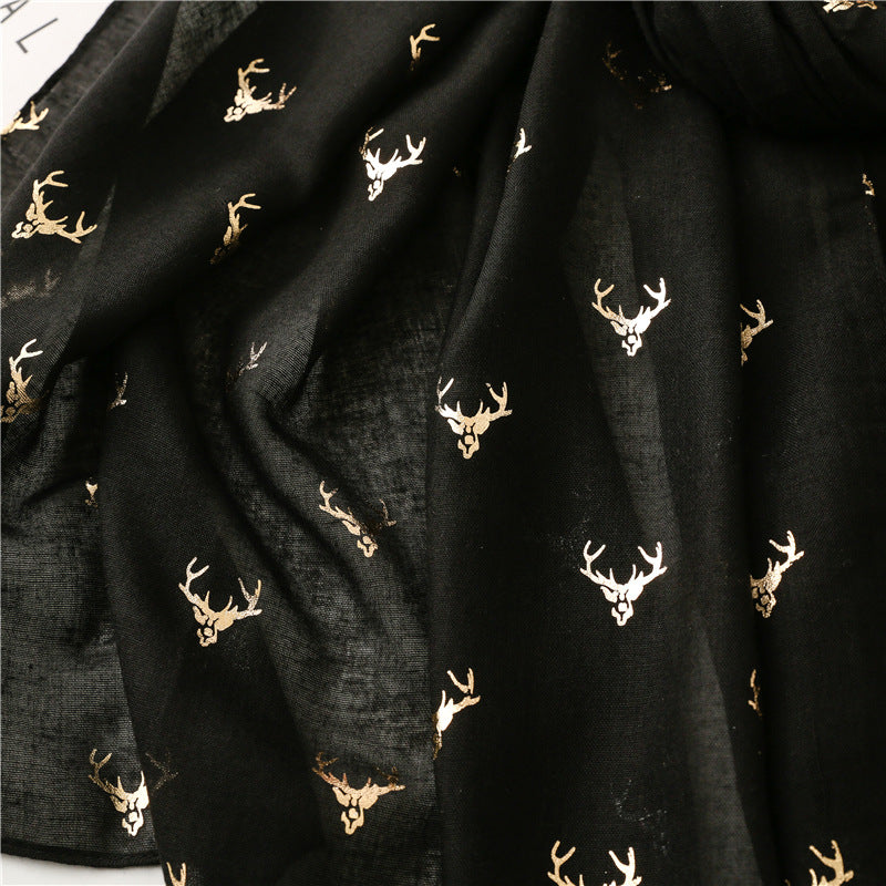 Fresh Warm Warm Wind Voile Cotton And Linen Feel Scarf
