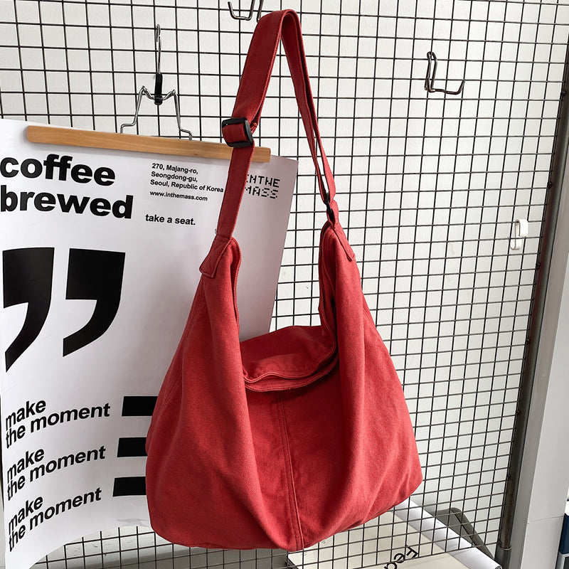 Japansk Og Koreansk Enkel Og Alsidig Skuldertaske Studerende Litterær