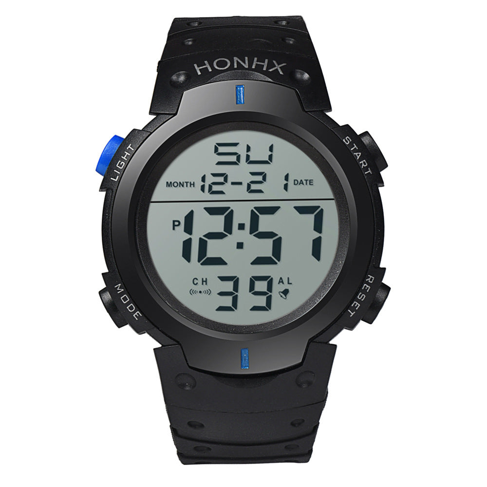 HONHX Male And Female Students Large Screen Electronic Watch 9001-1
