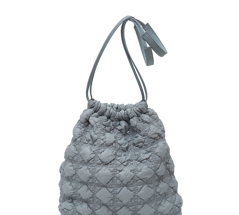 Diamond Bucket Fashion Pleated Crossbody Bag