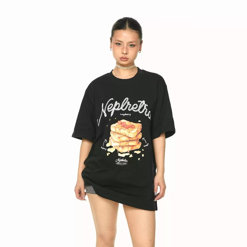 Retro Toast Printed Short-sleeved T-shirt For Women