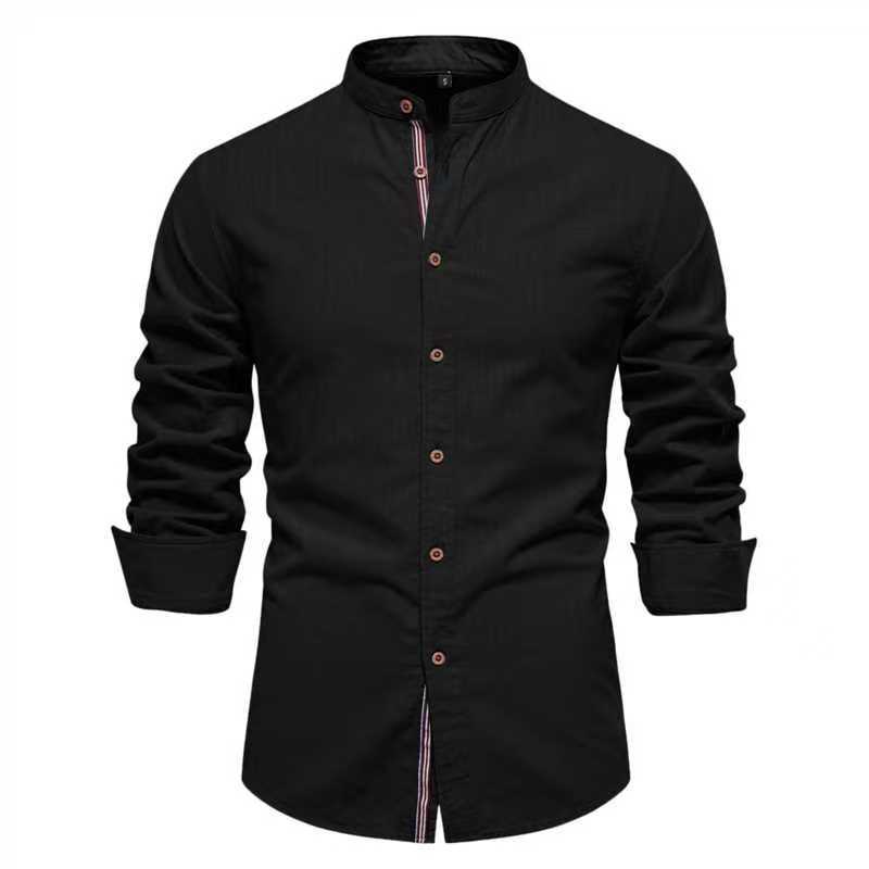 Men's Solid Color Long Sleeve Shirt
