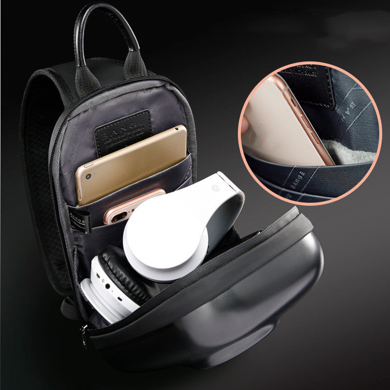 Men's Fashion Casual PC Hard Shell Anti-crush Chest Bag