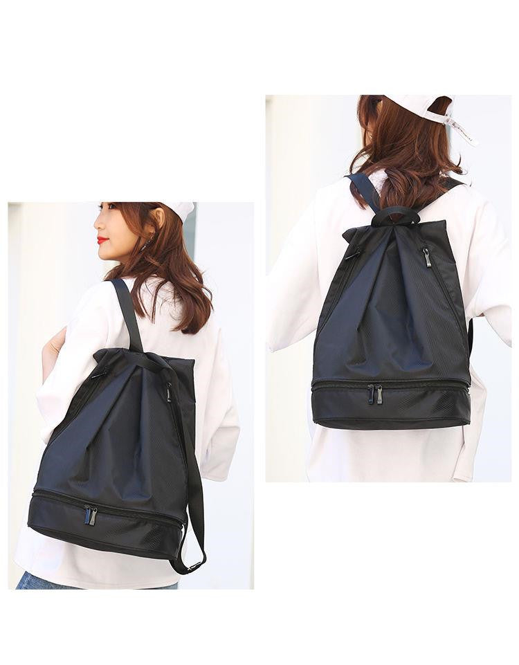 Waterproof Backpack With Separate Drawstring Pockets