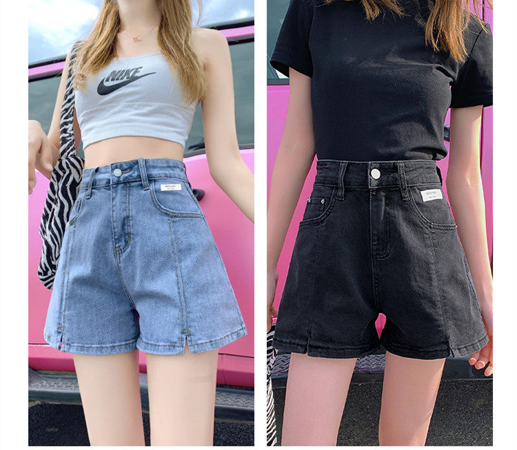 High Waist Denim Shorts Loose Wide Leg A-line Super Hot Pants