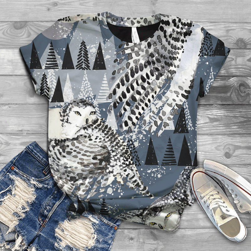 Printed Men's And Women's Tops Loose Short Sleeves Loose Casual T-Shirts