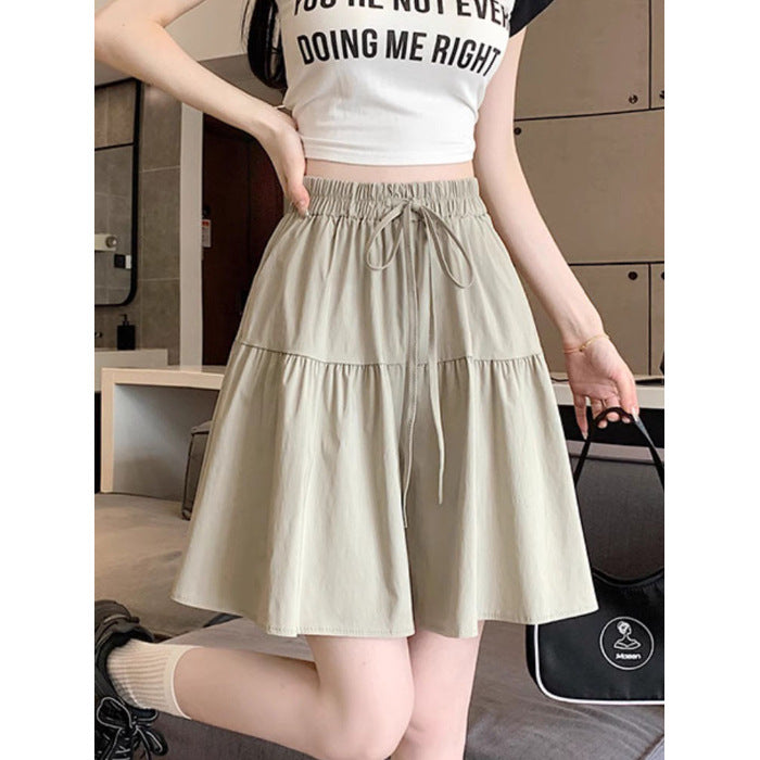 Lazy Style Thin Oversized Casual Shorts Skirt