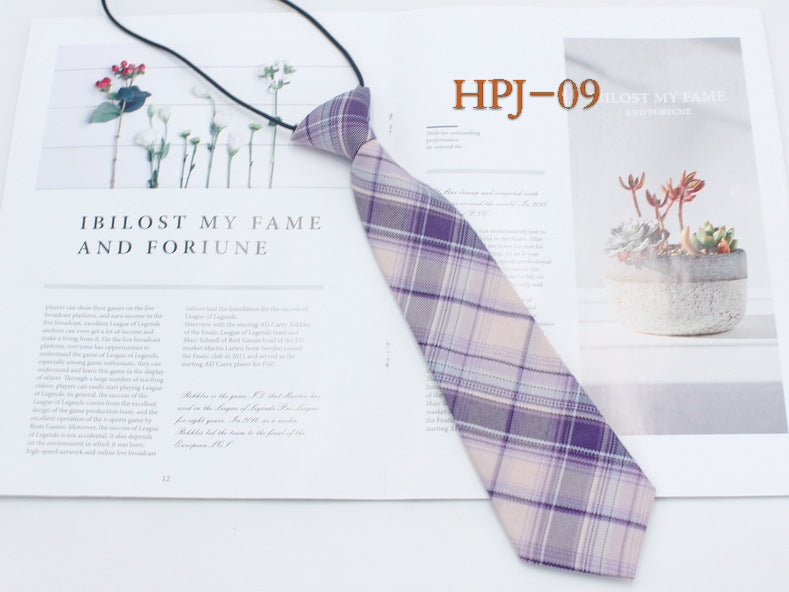 Japanese College Jk Plaid Tie Free Style