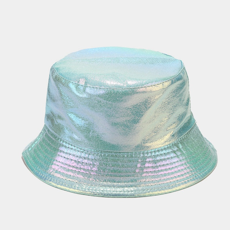 New Lacquer Leather Fisherman Hat Female Creativity