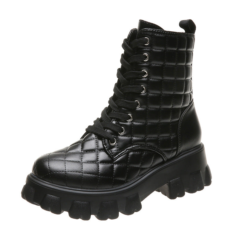 Women's Thick-soled Short Boots With Velvet Warm