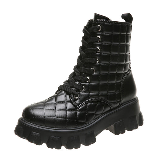Women's Thick-soled Short Boots With Velvet Warm