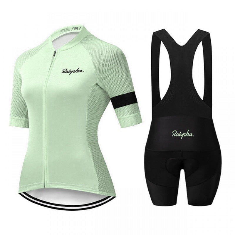 Womens Summer Short-Sleeve Cycling Jersey Set, Breathable