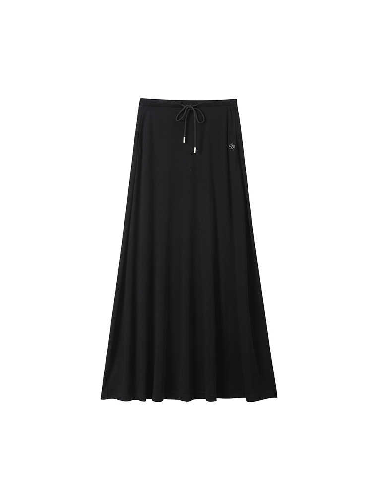 Skirt Women's Drawstring Leisure Skirt Line Long Umbrella