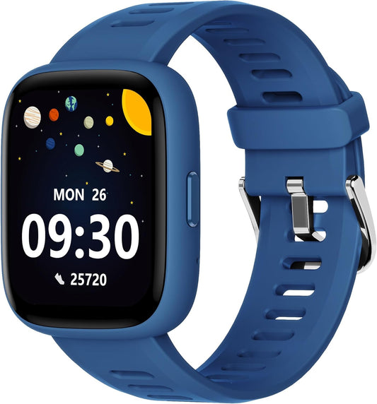 Smart Watch for Kids, 1.8" Fitness Tracker Watch Pedometer, Heart Rate, IP68 Waterproof, Sleep Monitor, Calorie Step Counter, 5 Puzzle Games With/Without APP for Girls Boys Teens 5-16
