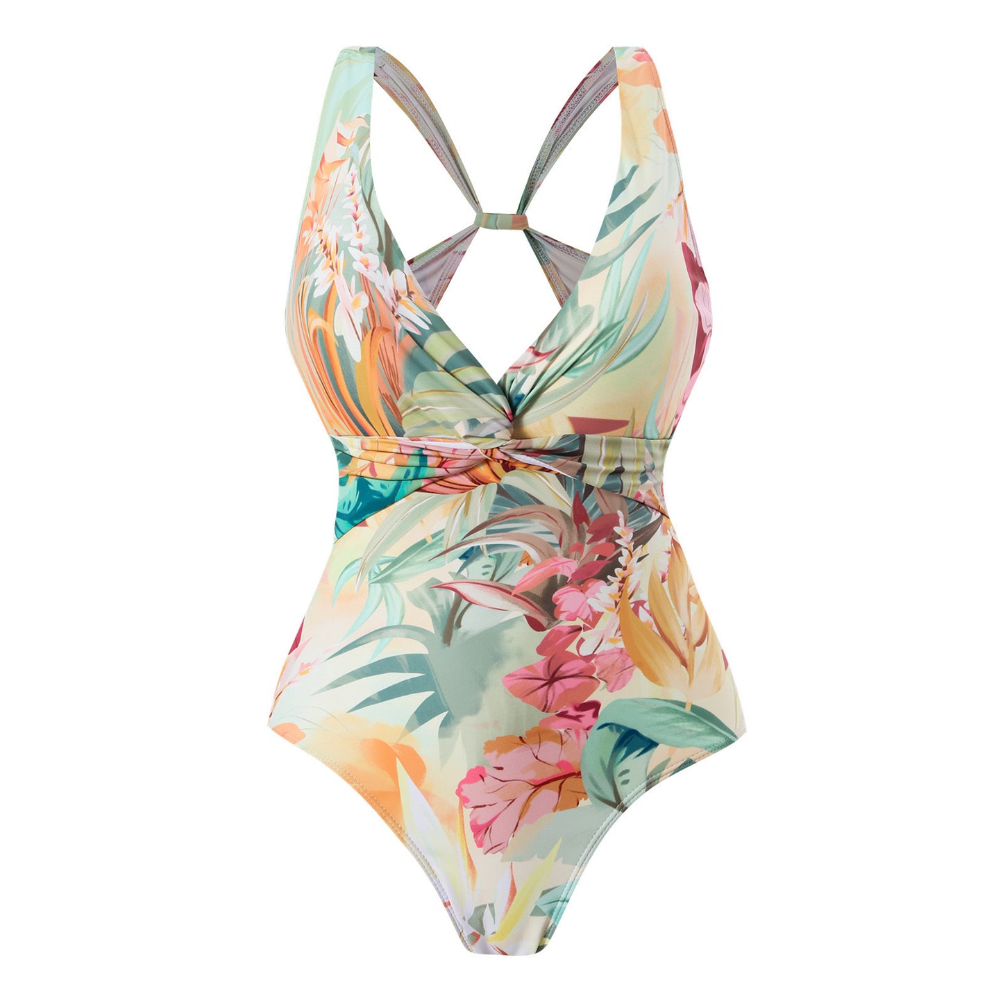 Women's One-piece Swimsuit Halter Bikini Printed