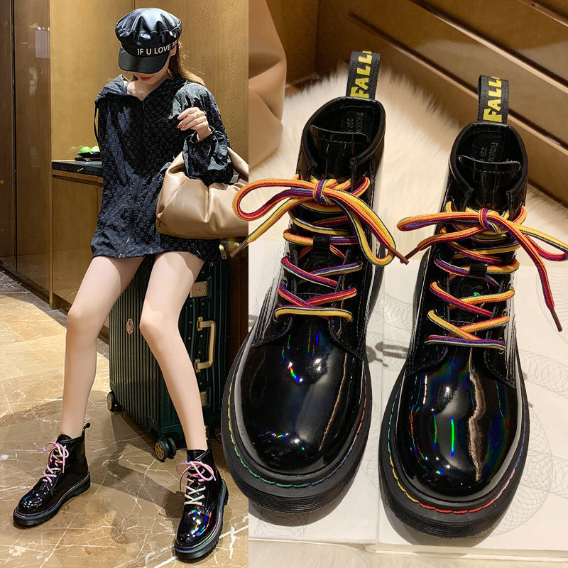 Martin Female Tide Ins Cool Wild British Style Spring And Autumn Single Boots  Thin Locomotive Boots