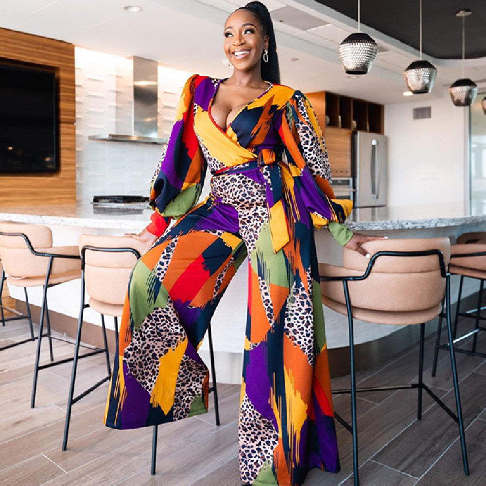 Fashion Sexy Print Jumpsuit