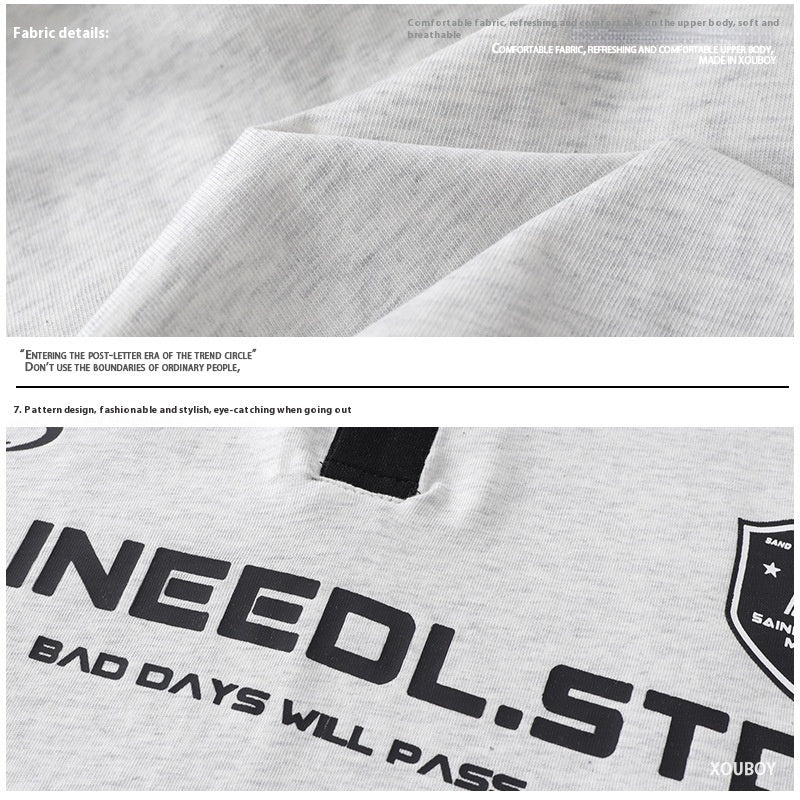 Amerikansk Retro Polo T-shirt Ruoshuai Kortærmet
