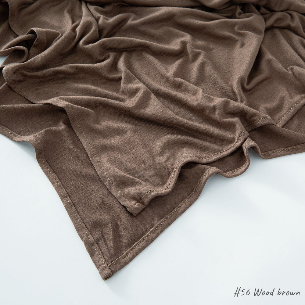 Malaysia Pure Color Modal Curling Mercerized Cotton Scarf