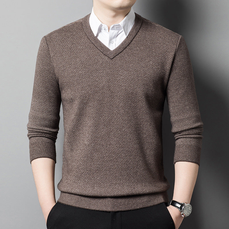 Woolen Sweater Men's Thick Men's Middle-aged Business