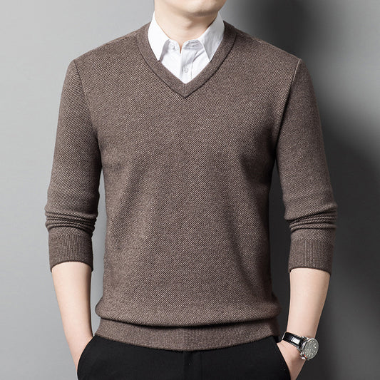 Woolen Sweater Men's Thick Men's Middle-aged Business