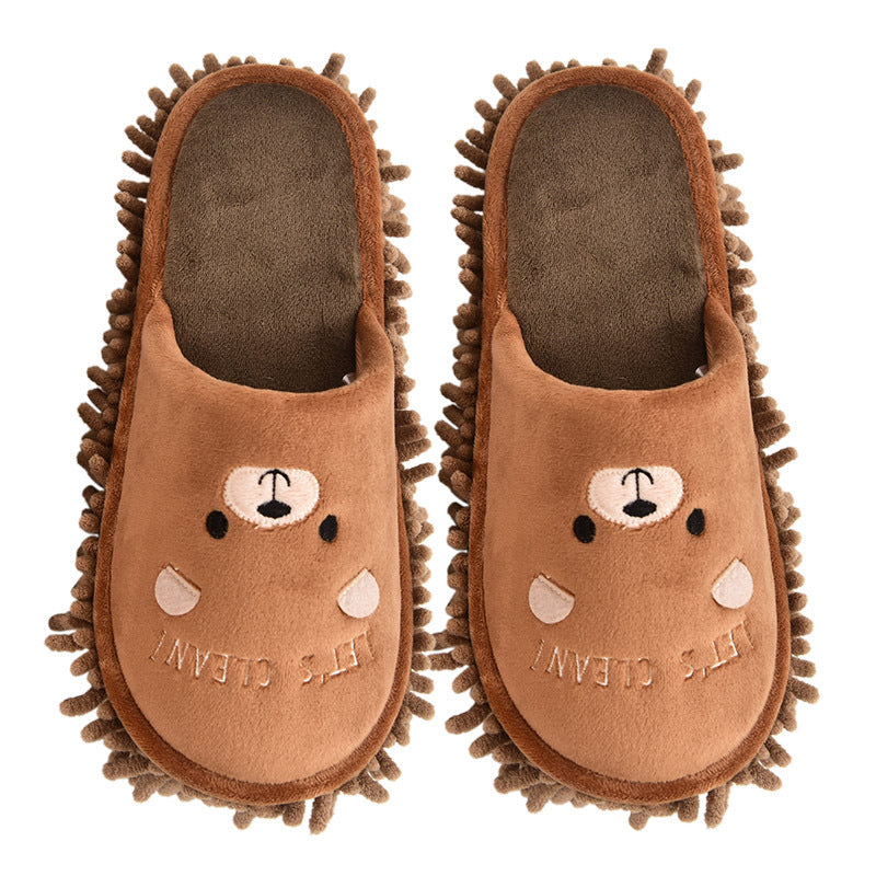 Detachable And Washable Four Seasons Home Mopping Slippers