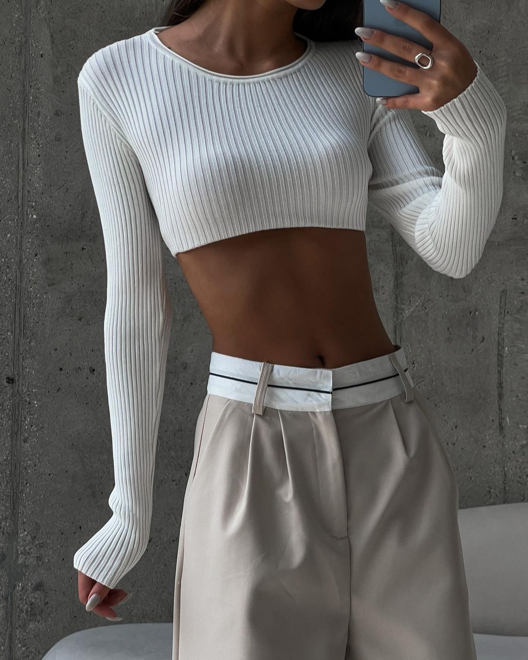 Women's Solid Color Fashion Slimming Casual Mopping Suit Pants