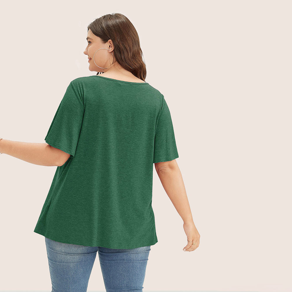 Simple And Casual Short-sleeved Summer Loose And Versatile Top