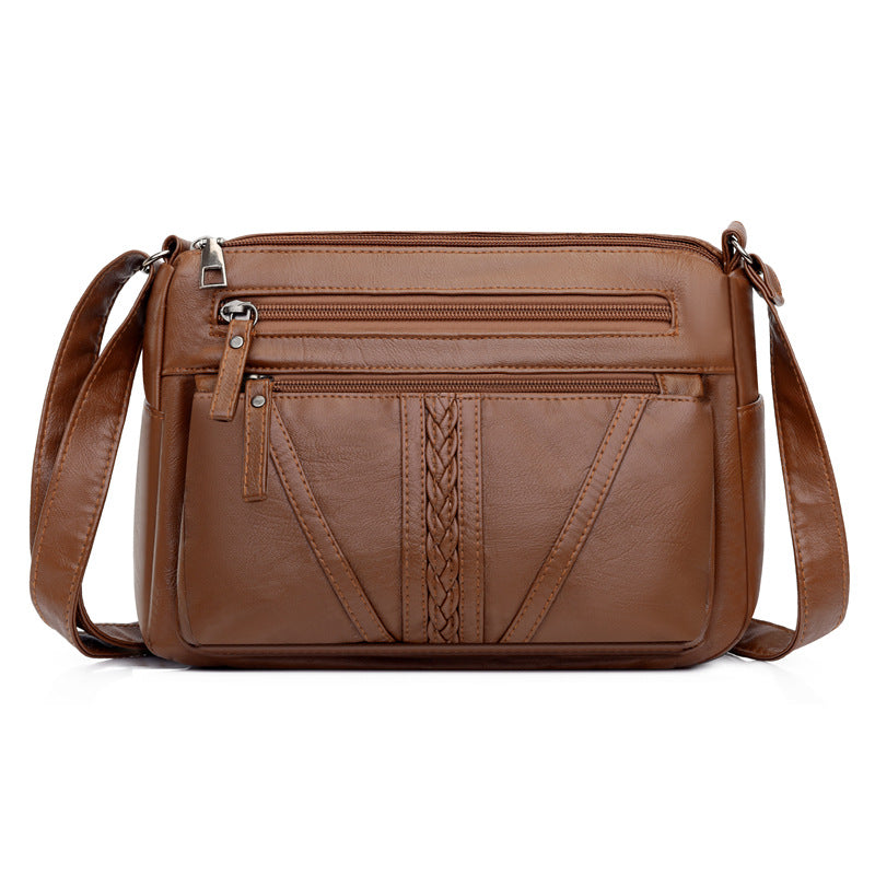 Crossbodytaske i blødt læderlook