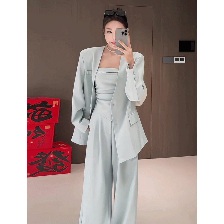 Women's Vest Top And Wide-leg Pants Set