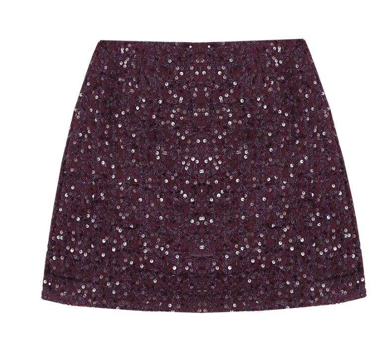 line Small Shiny Skirt