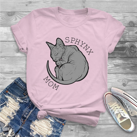 Women's Round-neck Loose Casual Print Short Sleeve