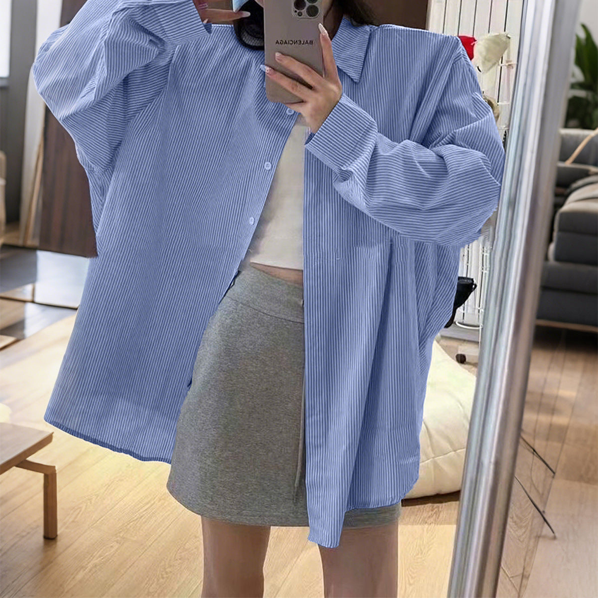 Casual Premium Striped Women's Long-sleeved Shirt