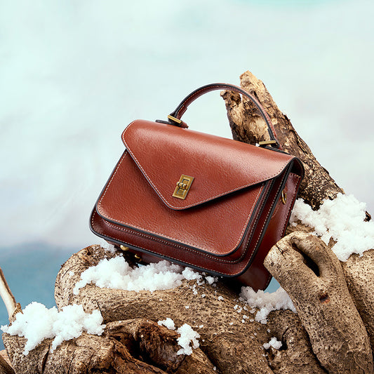 Hand-held Single-shoulder Cross-body Women's Leather Bag