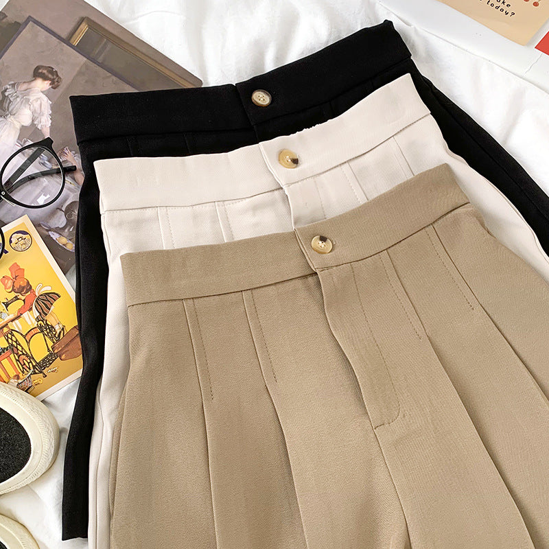 Tight, High Waist, Loose, Slim, Versatile Wide-leg Shorts