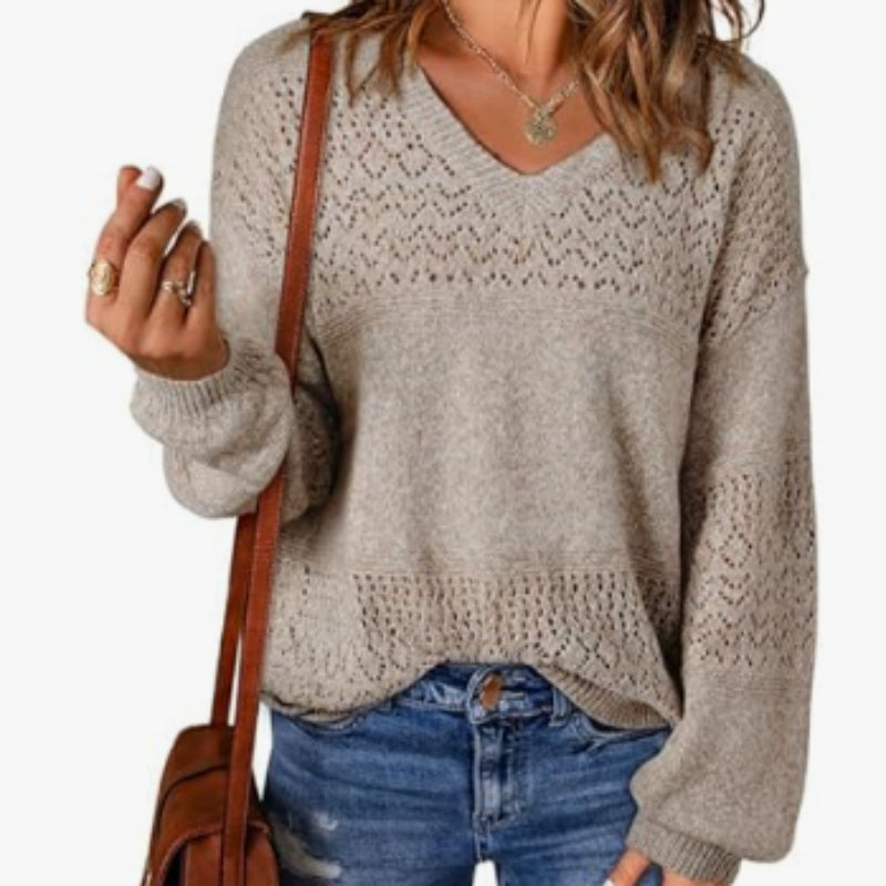 Solid Color Sweater For Women