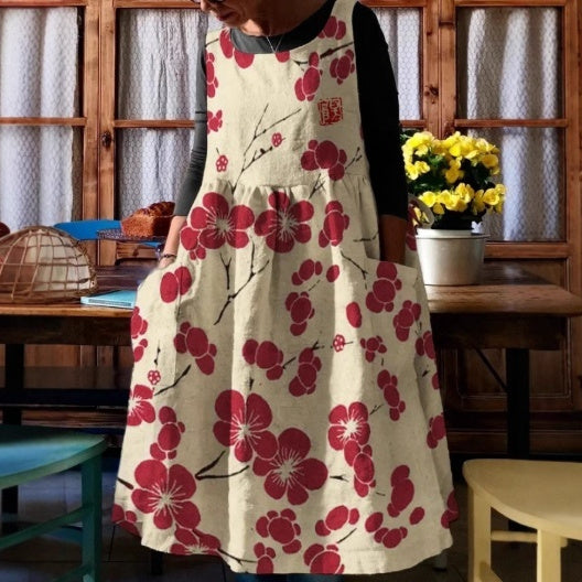 Womens Casual Loose-fit Printed Dress