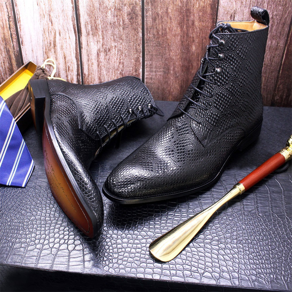 Trendy Men's Shoes Leather Fashion Pointed Toe