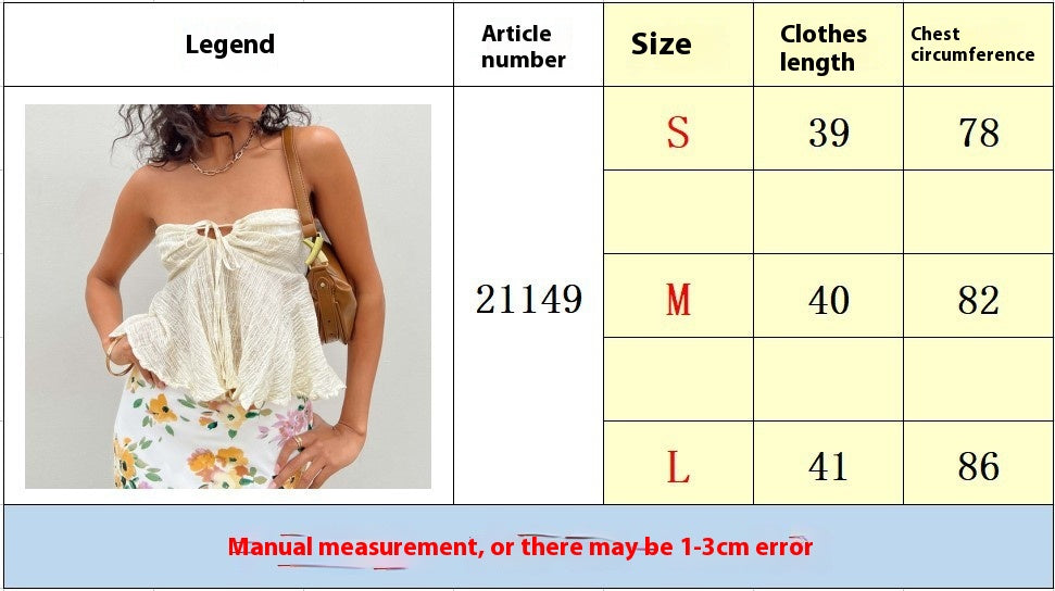 Sommer Off-shoulder Hot Girl Ensfarvet Kort Vest Tubetop Til Kvinder