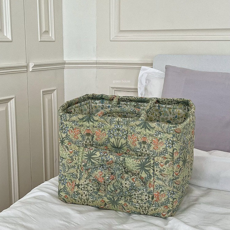 Floral Patchwork Home Sundries Storage Basket