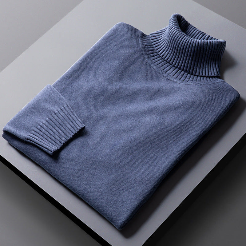 High Collar Sweater Men's Warm Trend Two Lapels