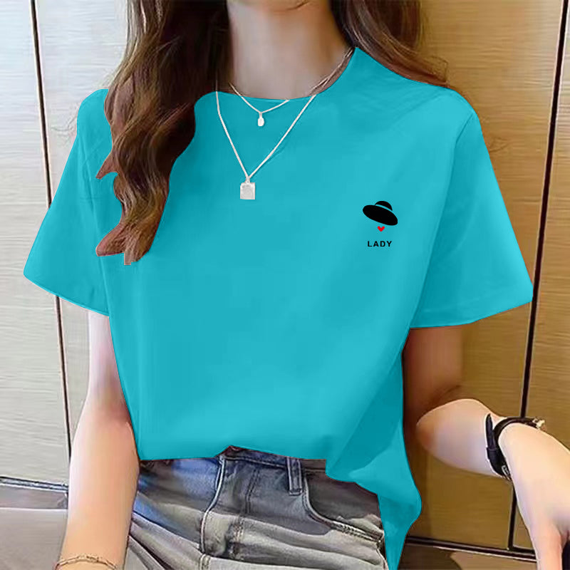 Women's Cute Bear Plus Size Cotton Short Sleeve T-shirt